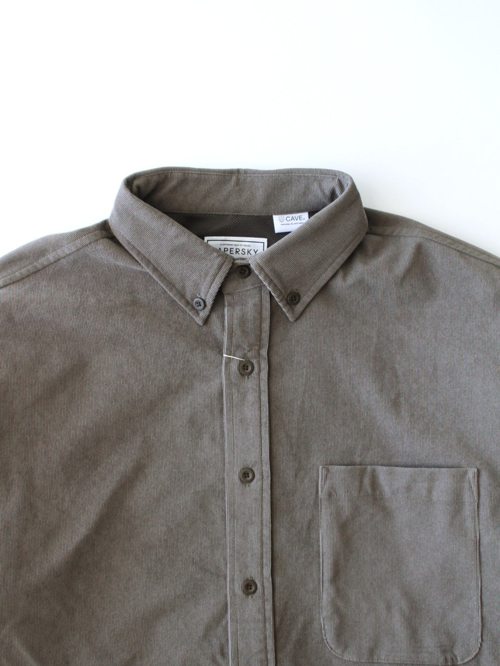 HIKE&BIKE CAVE CORDUROY BIG SHIRT #17GRY [PS232008]｜PAPERSKY WEAR