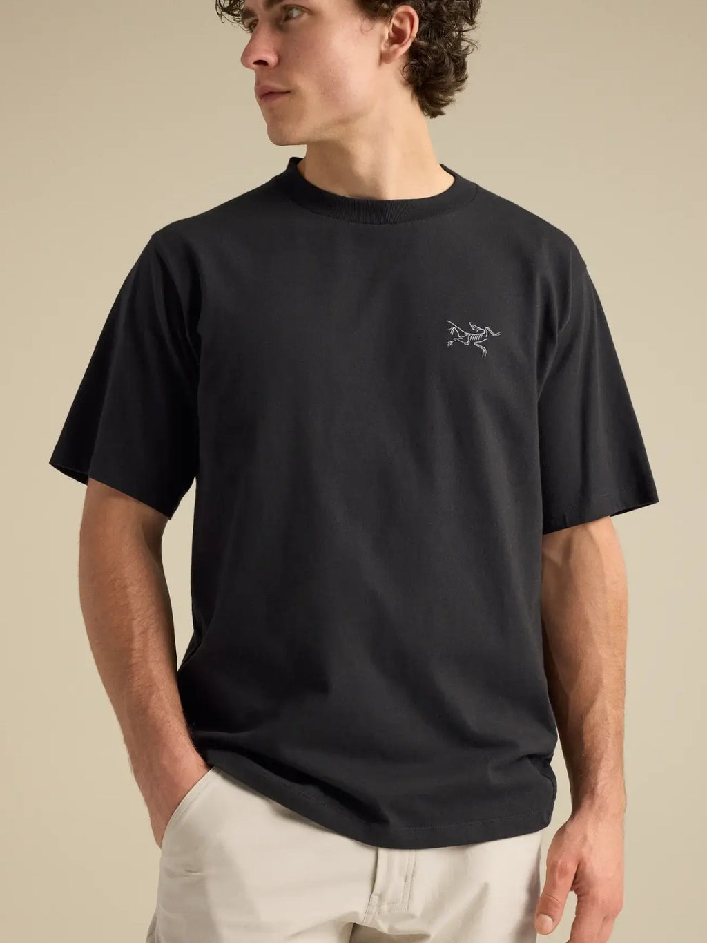【Men】Kragg Cotton Emblem Crew SS M #Black [X00001070202]｜ARC'TERYX