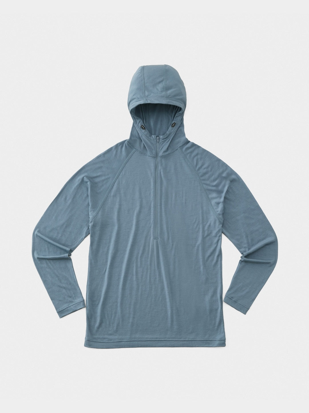 100% Light Merino Half Zip Hoody #Blue Gray｜山と道