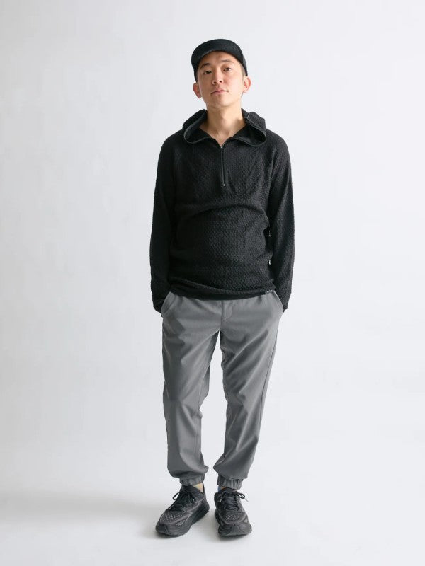 WUNDERWEAR HALF ZIP HOODIE #Black [BW0505]｜BRING