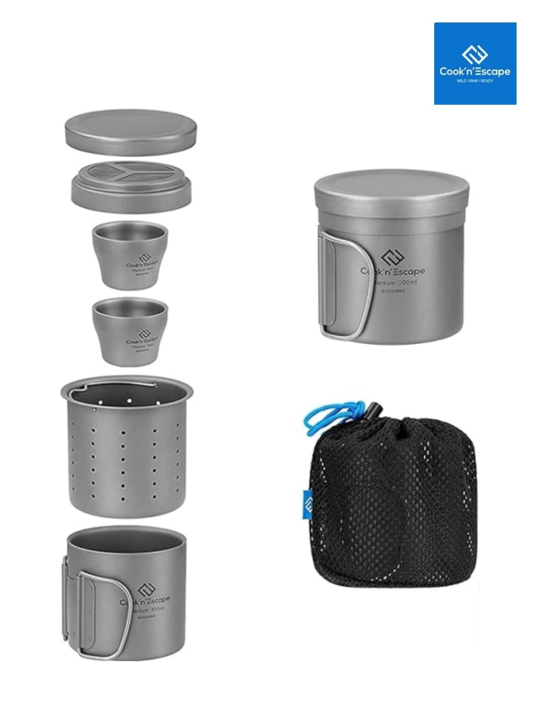 チタン マグ7点セット CA2106 [K0627]｜COOK'N'ESCAPE