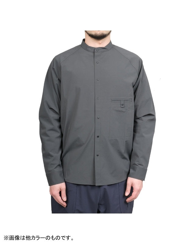 ソフトシェルのバンドカラーシャツ #ハイジロ [021091]｜AXESQUIN