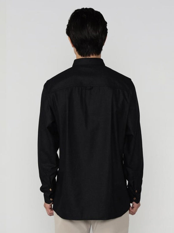 ReBorn Wool Shirt Men's #Dark Grey Melange [106310]｜ACLIMA