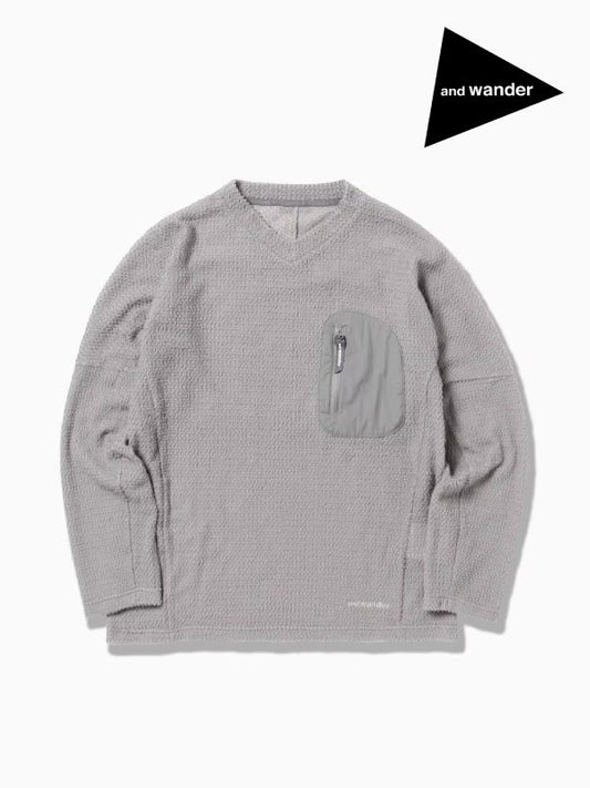 Women's alpha direct pullover #020/gray [4244116]｜and wander