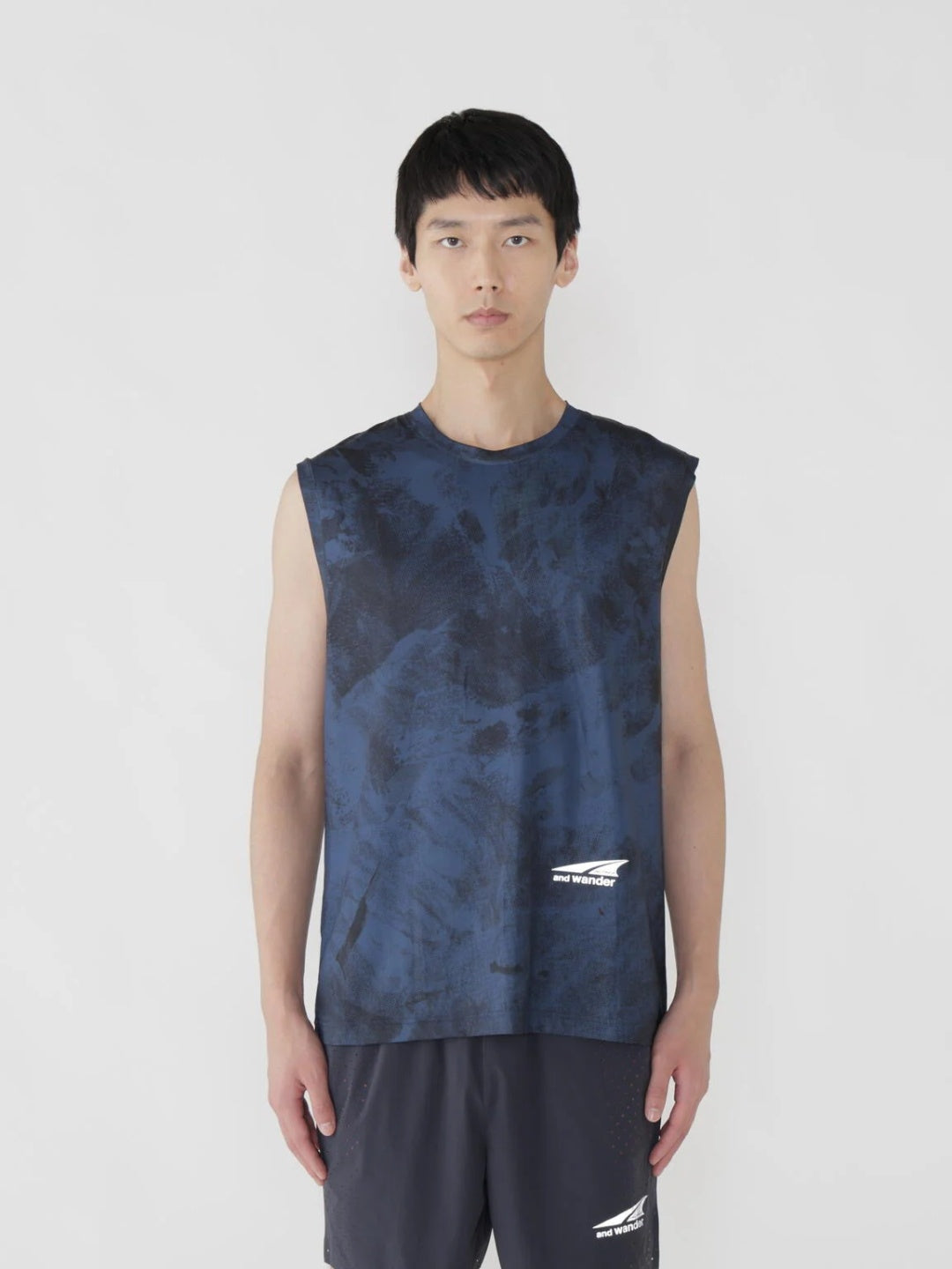 Altra×and wander graphic tank top #navy/120 [6164504]｜and wander