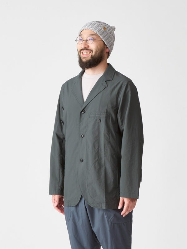 ダブルフェイスのサマージャケット #ケシズミイロ [21094]｜AXESQUIN