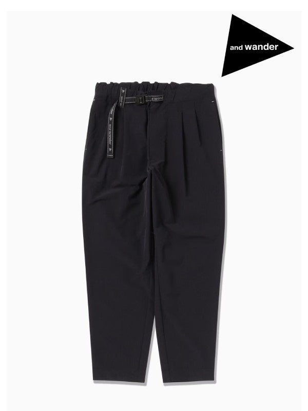 light w cloth pants #010/black [4282179]｜and wander