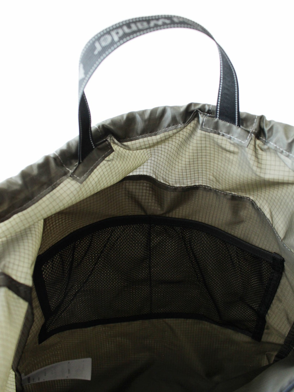 crispy rip drawstring bag #khaki [6985160]｜and wander