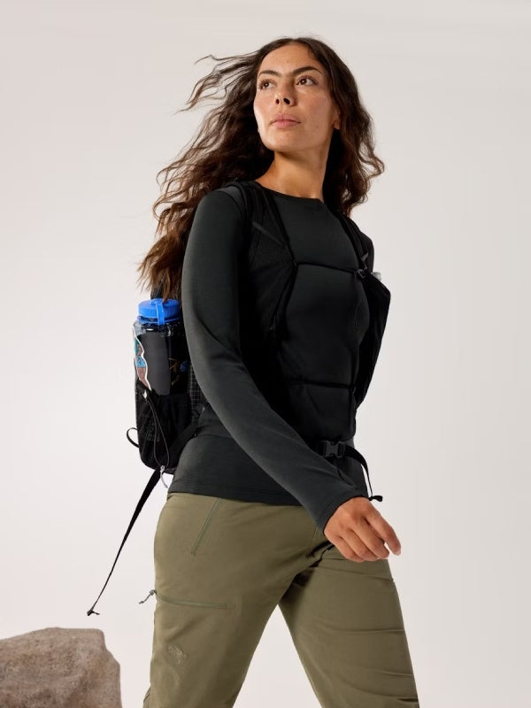 Women's Taema Thermal Crew LS #Black Heather [X00001025801]｜ARC'TERYX