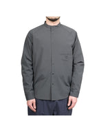 ソフトシェルのバンドカラーシャツ #ケシズミイロ [021091]｜AXESQUIN