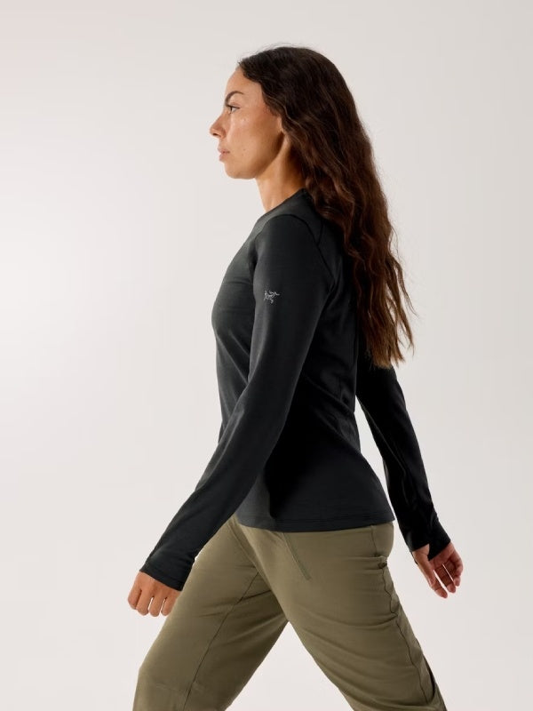 Women's Taema Thermal Crew LS #Black Heather [X00001025801]｜ARC'TERYX