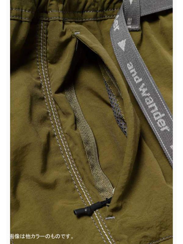 Ny taffeta hiker pants #010/black [4152139]｜and wander