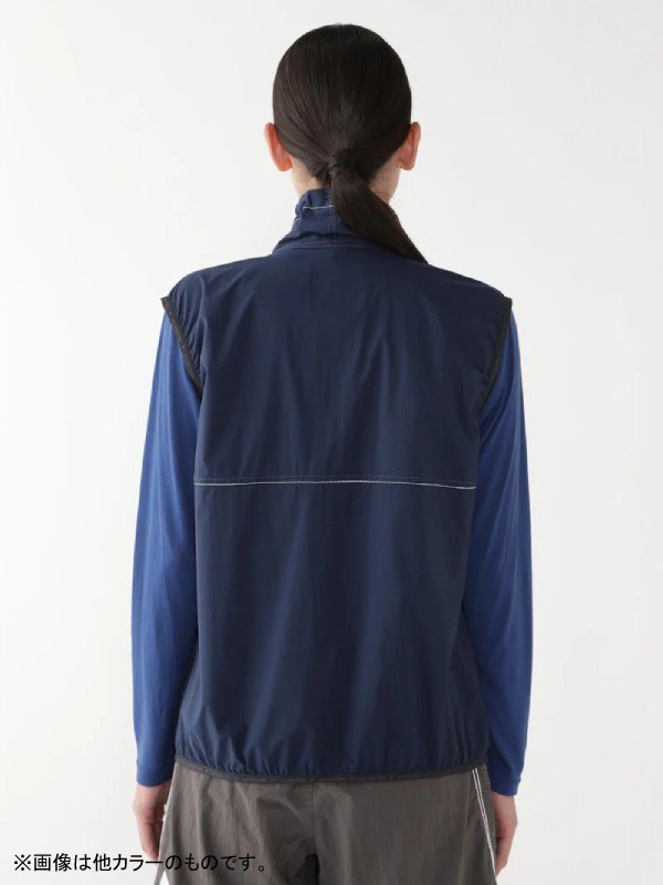 Women's PERTEX wind vest #090/pink [5121016]｜and wander – moderate