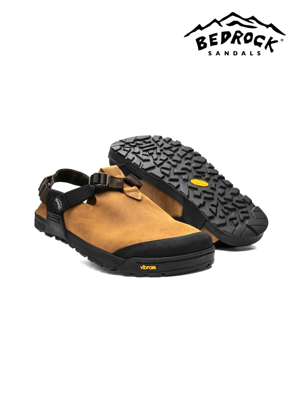 Mountain Clog Nubuck Leather #Brown Upper / Brown Webbing [MC-BRN-0506]｜BEDROCK SANDALS