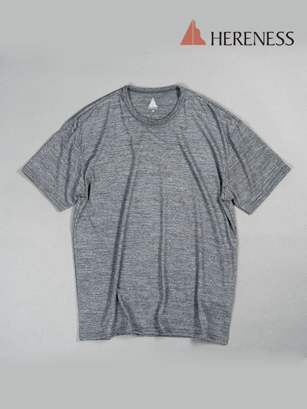 Dry Wool T-shirt 2 #Heather Gray [hu-10014]｜HERENESS
