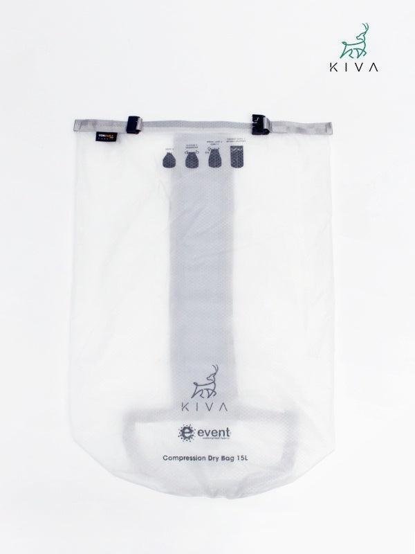 Compression Dry Bag 15L #White [CDB015]｜KIVA Outdoors