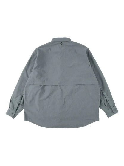 HIKE&BIKE CAVE CORDUROY BIG SHIRT #BLUEGRAY [PS232008]｜PAPERSKY WEAR