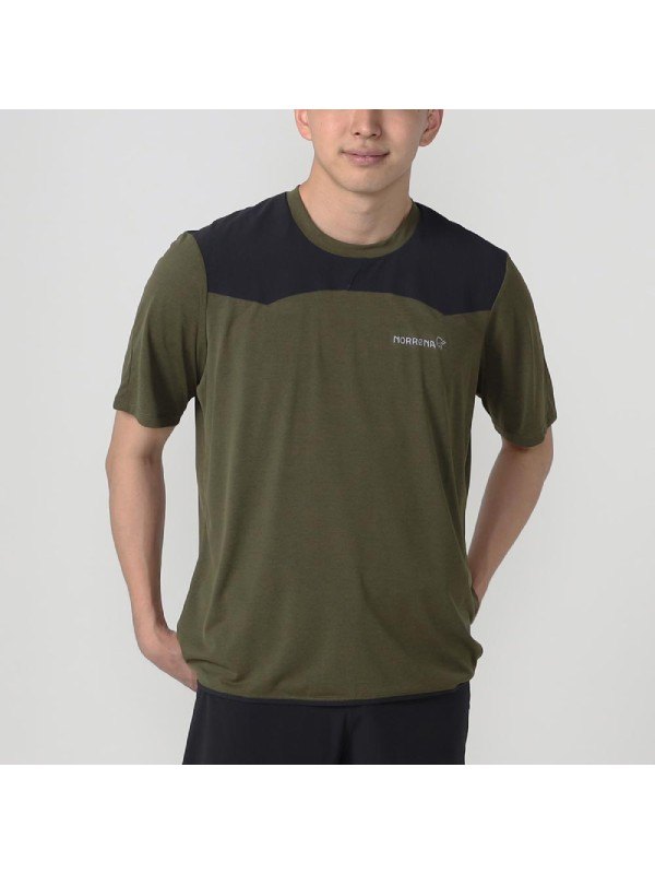 skibotn equaliser tech T-Shirt (M) #Olive Night [4207-24]｜Norrona