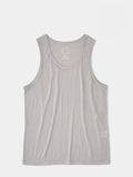 Men's 100% Merino Light Tank #Silver Cloud｜山と道
