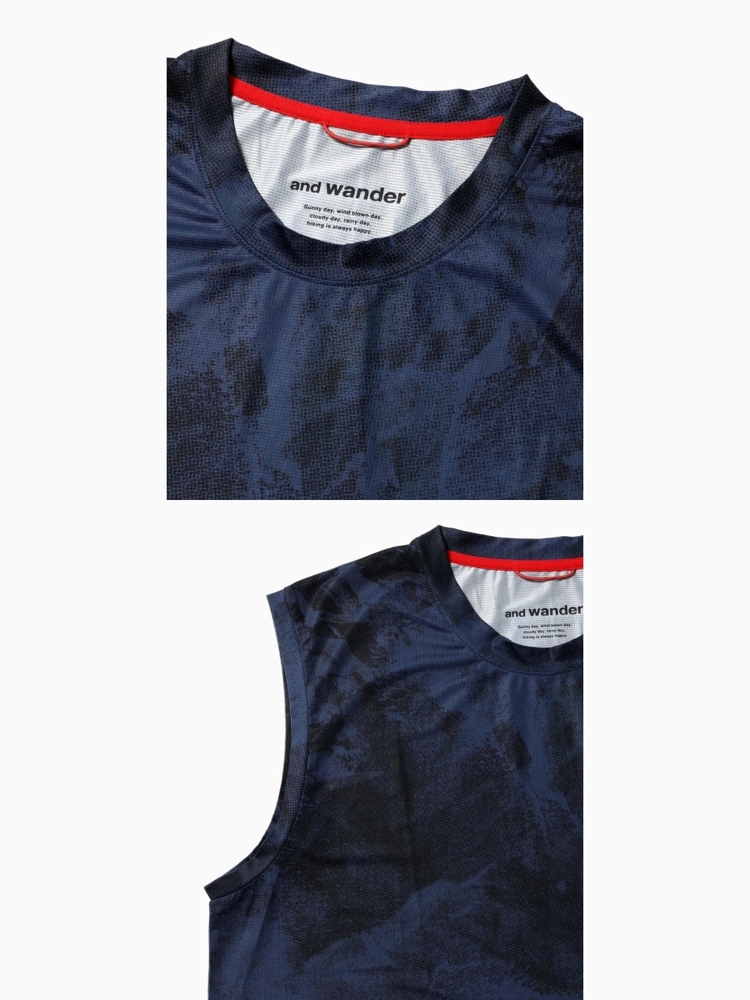 Altra×and wander graphic tank top #navy/120 [6164504]｜and wander