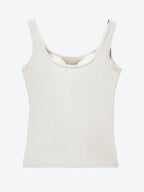 Ribbed 3D Bra Tank #White Wool [NV25022]｜one nova