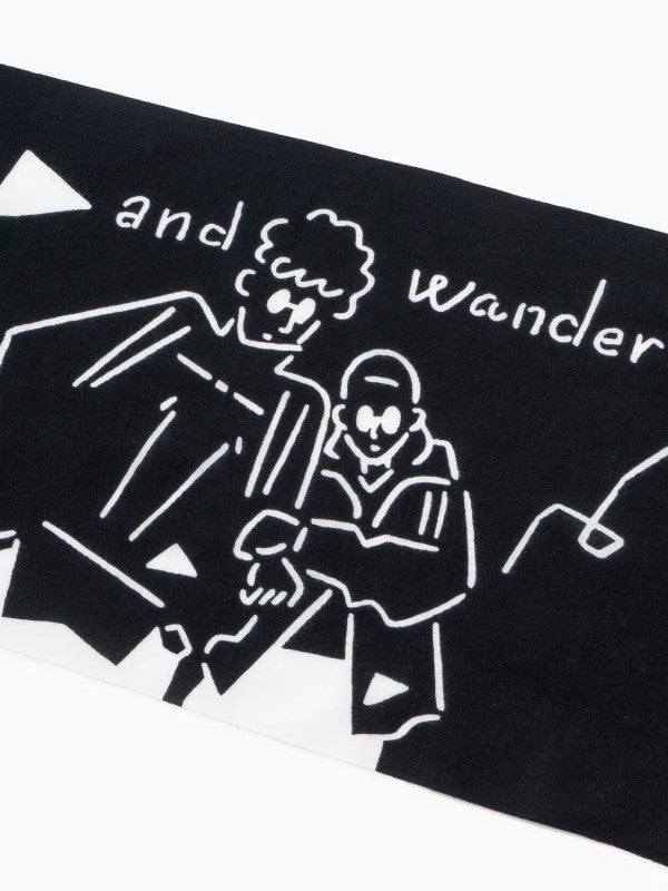 Yu Nagaba tenugui #010/black [4977243]｜and wander