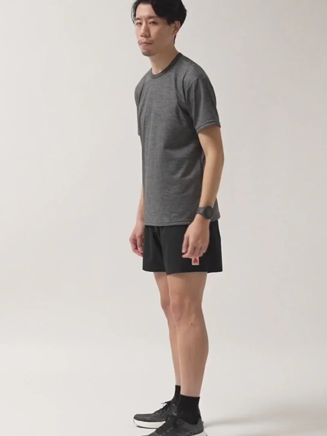 Dry Wool T-shirt 2 #Heather Gray [hu-10014]｜HERENESS