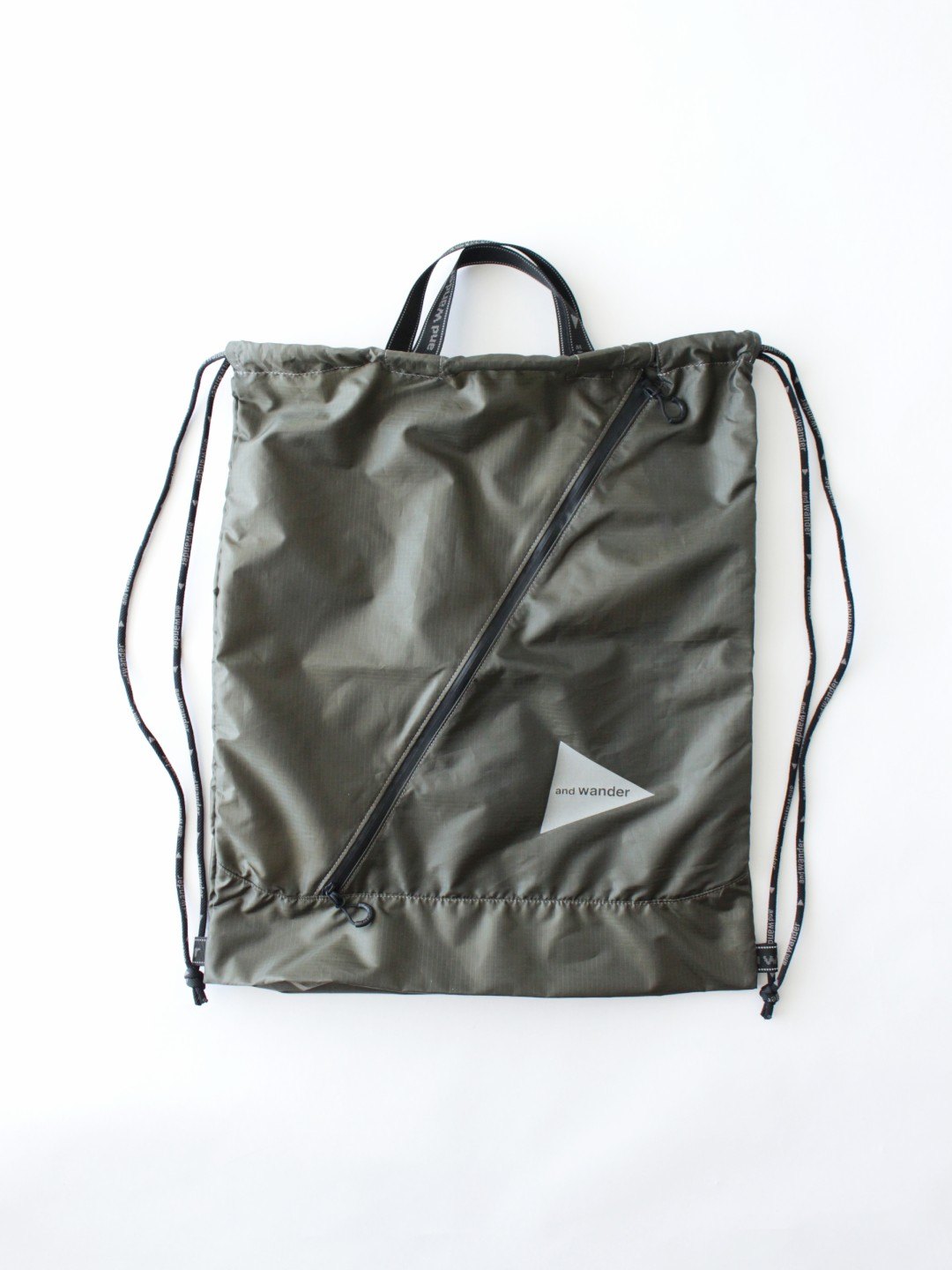 crispy rip drawstring bag #khaki [6985160]｜and wander