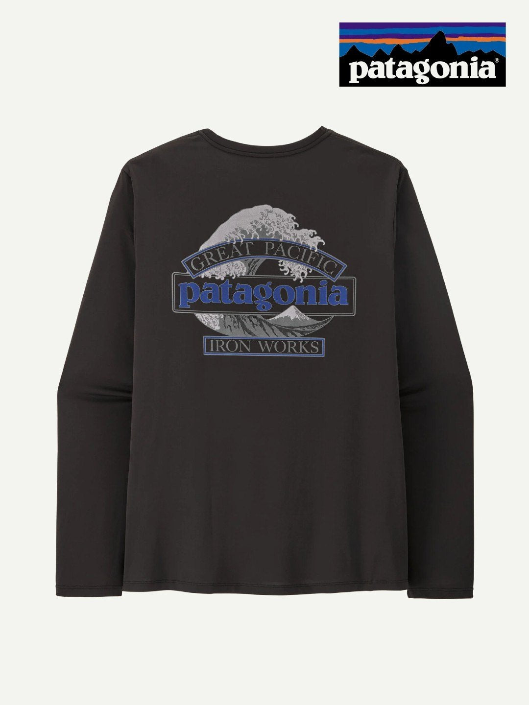 【Men】Men's L/S Cap Cool Daily Shirt - Great Waves #BLK [45494]｜patagonia
