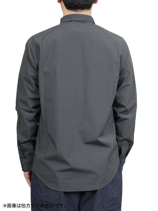 ソフトシェルのショートカラーシャツ #センザイミドリ [021090]｜AXESQUIN【Outlet_20】