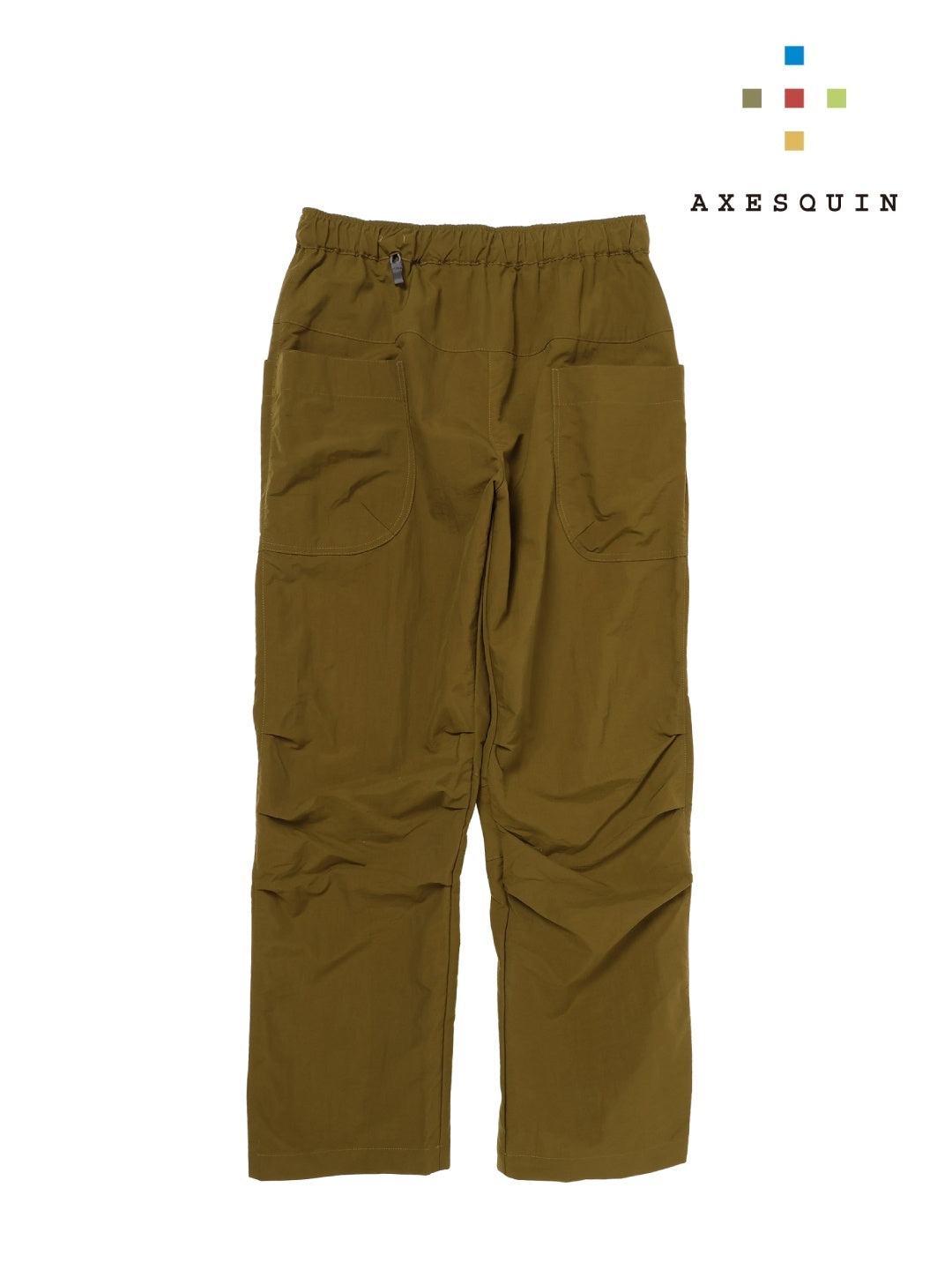 タッサーナイロンのルーズパンツ #ウグイスチャ [22047]｜AXESQUIN