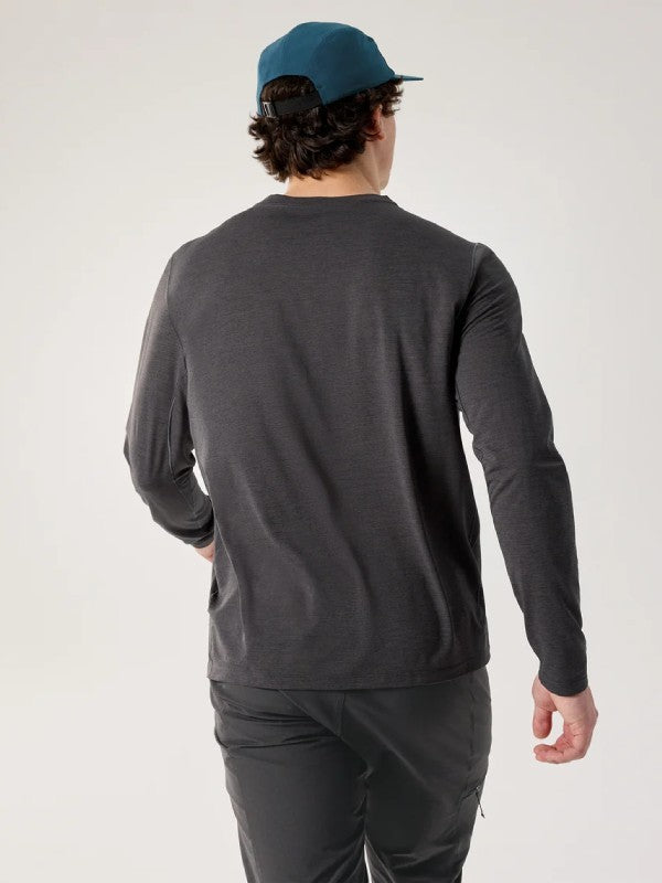 Cormac Logo LS M #Black Heather / Solitude [X00000845202]｜ARC'TERYX