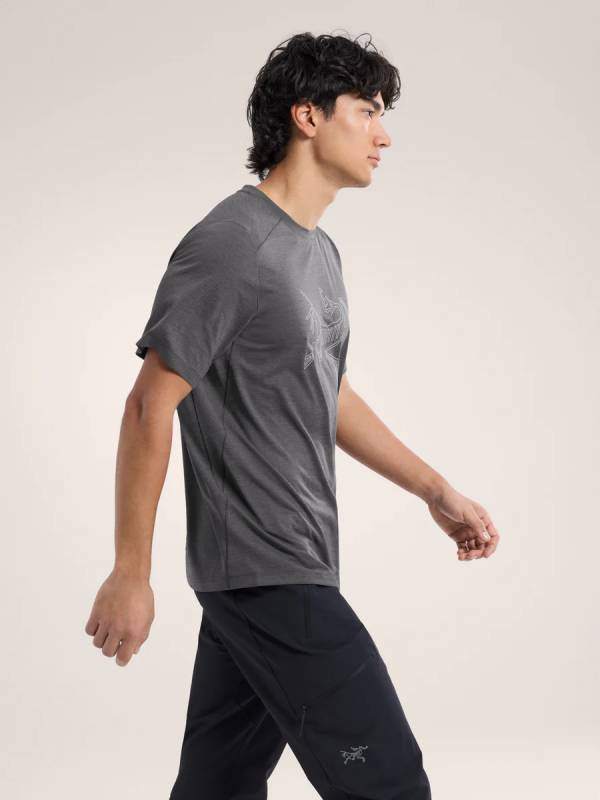 Cormac Logo SS M #Black Heather [X00000972601]｜ARC'TERYX