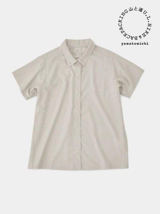 Woman's Bamboo Short Sleeve Shirt #Silver Cloud｜山と道