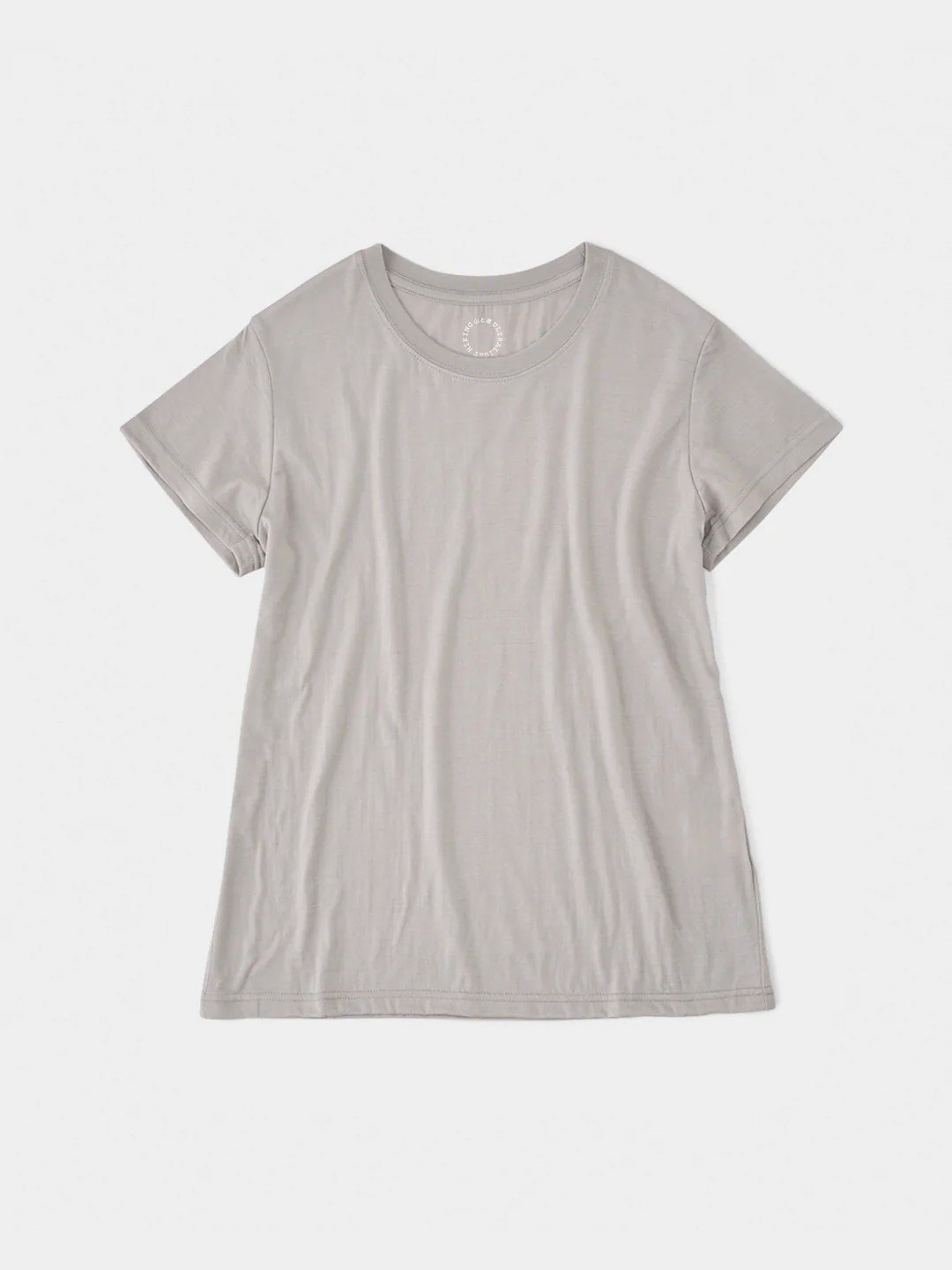Women's 100% Light Merino French Sleeve #Silver Cloud｜山と道