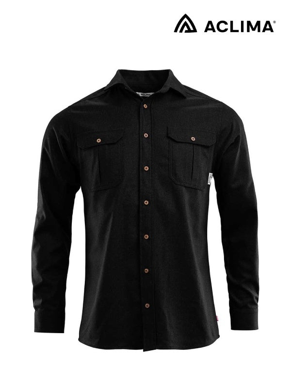 ReBorn Wool Shirt Men's #Dark Grey Melange [106310]｜ACLIMA