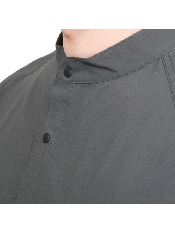 ソフトシェルのバンドカラーシャツ #ケシズミイロ [021091]｜AXESQUIN