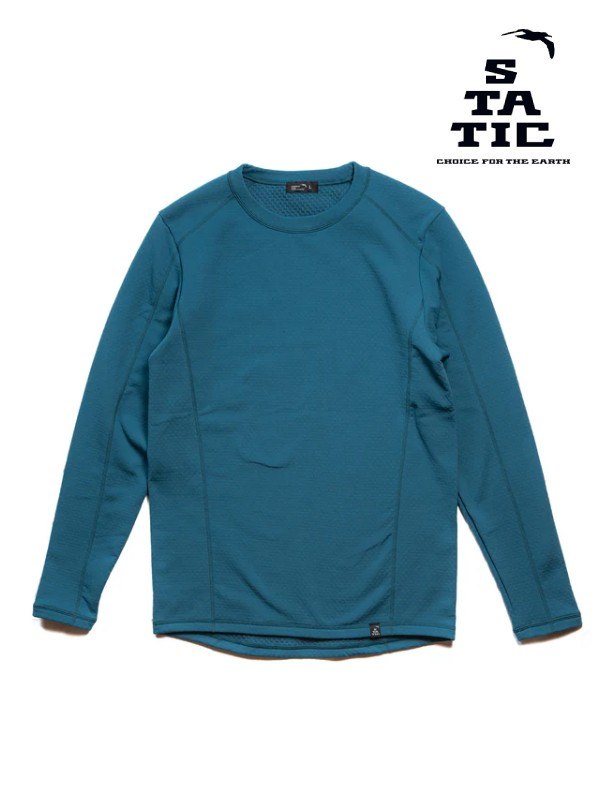 Verve Grid L/S Shirts #Blue Moss [105100]｜STATIC