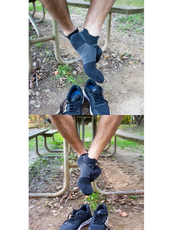 FS4 Merino Plantar Fasciitis Compression Socks No Show #Black｜OS1st