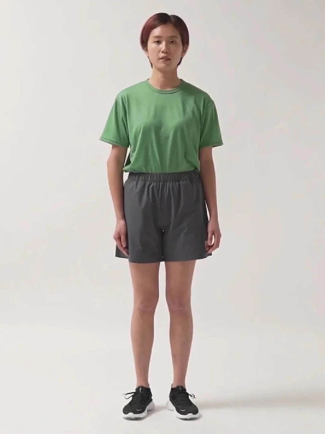 Women's Sugarcane Shorts #Volcanic Gray｜HERENESS – moderate