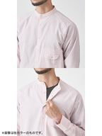 ギンガムサッカーのバンドカラーシャツ #ロクショウ [21116]｜AXESQUIN