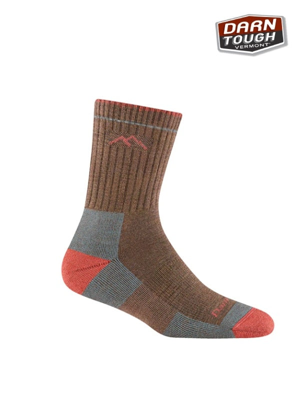 Women's ハイカー マイクロクルー ミッドウェイト クッション #Bark [19441903007003]｜DARN TOUGH