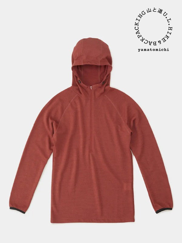 DF Mesh Merino Hoody #Brick Red｜山と道