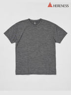 Wool Mesh T-shirt #STRATA GRAY [hu-10010]｜HERENESS