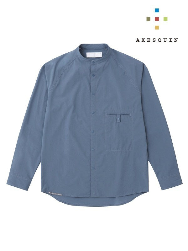 Soft shell band collar shirt #Connez [021067] | AXESQUIN