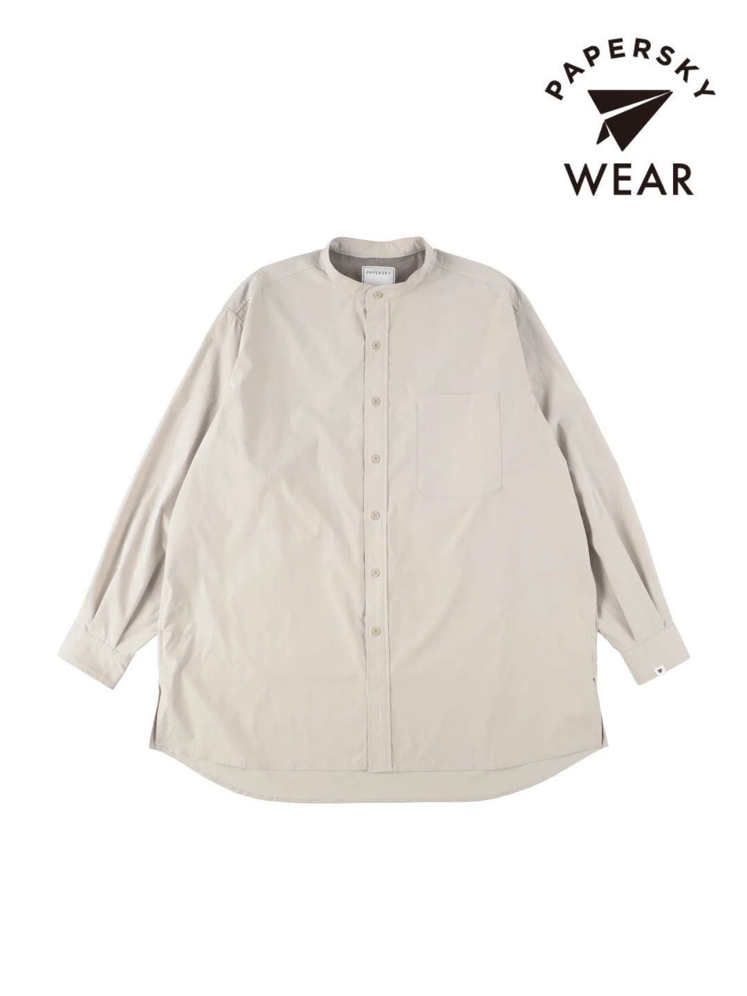RELAX CAVE TYPEWRITER LONG BIG SHIRT #LIGHT BEIGE [PS232016]｜PAPERSKY WEAR