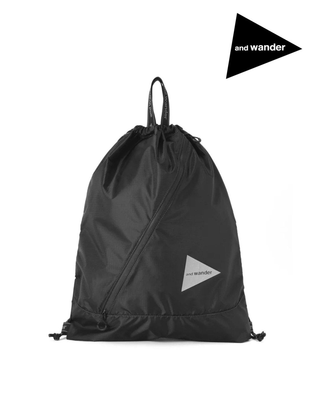 crispy rip drawstring bag #black [6985160]｜and wander
