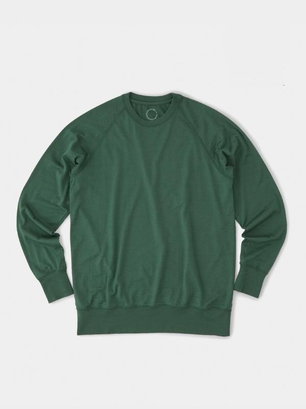 100% Merino Pullover #Green｜山と道