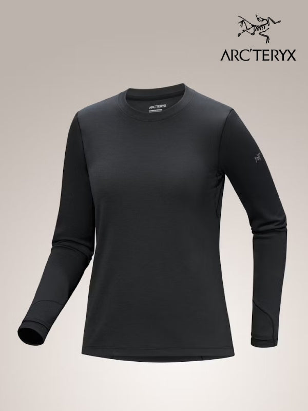 Women's Taema Thermal Crew LS #Black Heather [X00001025801]｜ARC'TERYX