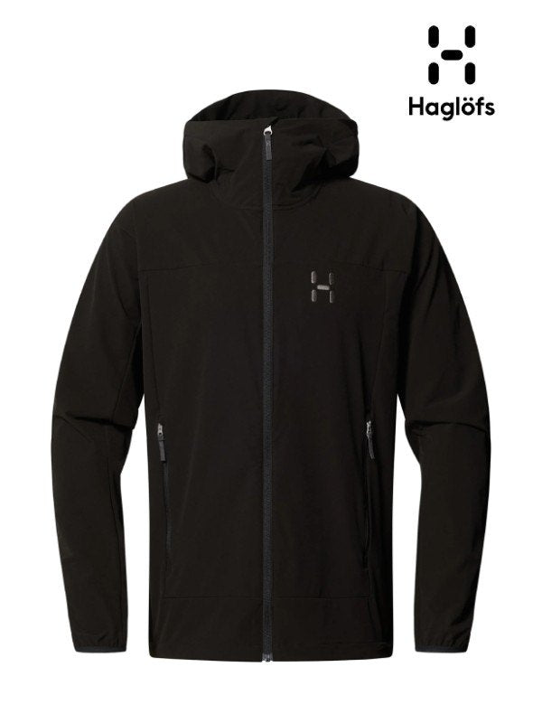 Rosson Softshell Hood Men #True Black [608423]｜HAGLOFS